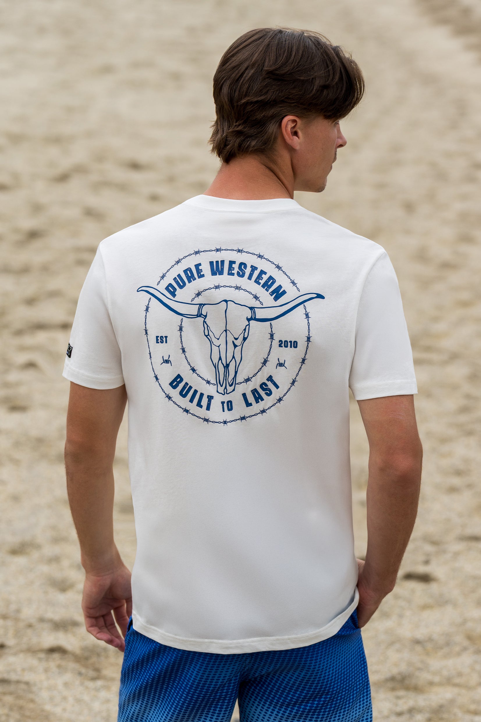 Pure Western Mens Walker S/S Tee (P6S1503314) Off White