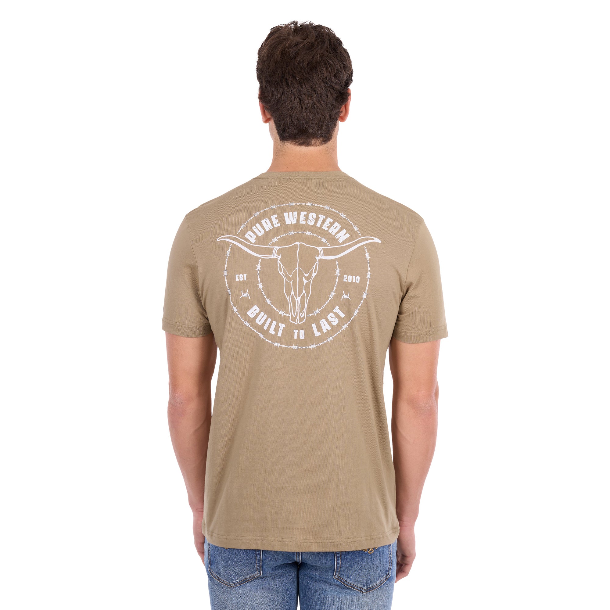 Pure Western Mens Walker S/S Tee (P6S1503314) Sand