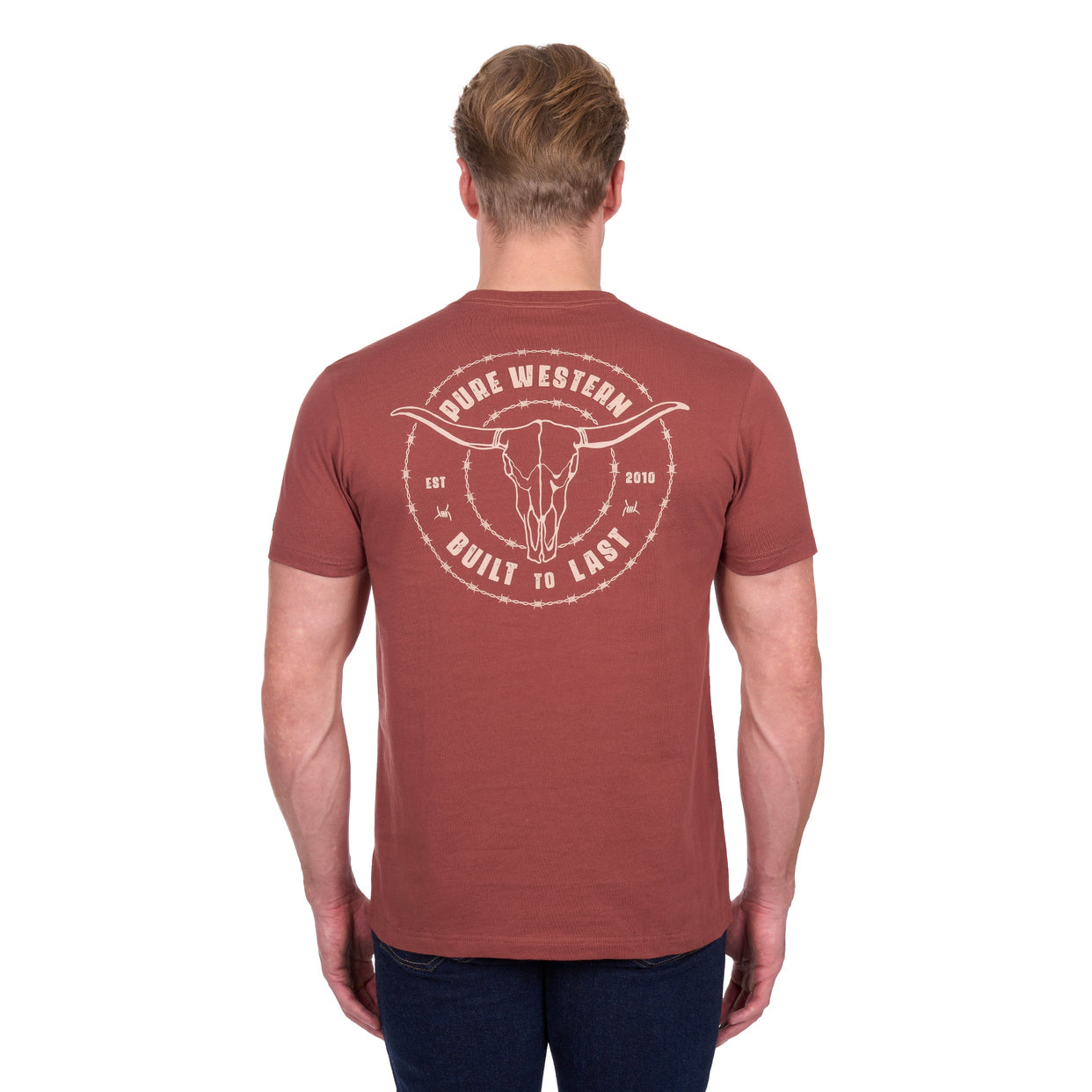 Pure Western Mens Walker S/S Tee (P6W1503170) Rust