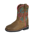 Pure Western Toddlers Jules Western Boots (PCP78127T) Walnut/Multi