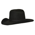 A black Pure Western Tornado Wool Felt Western Hat (PCP2004002) 3-4 front view on a white background.