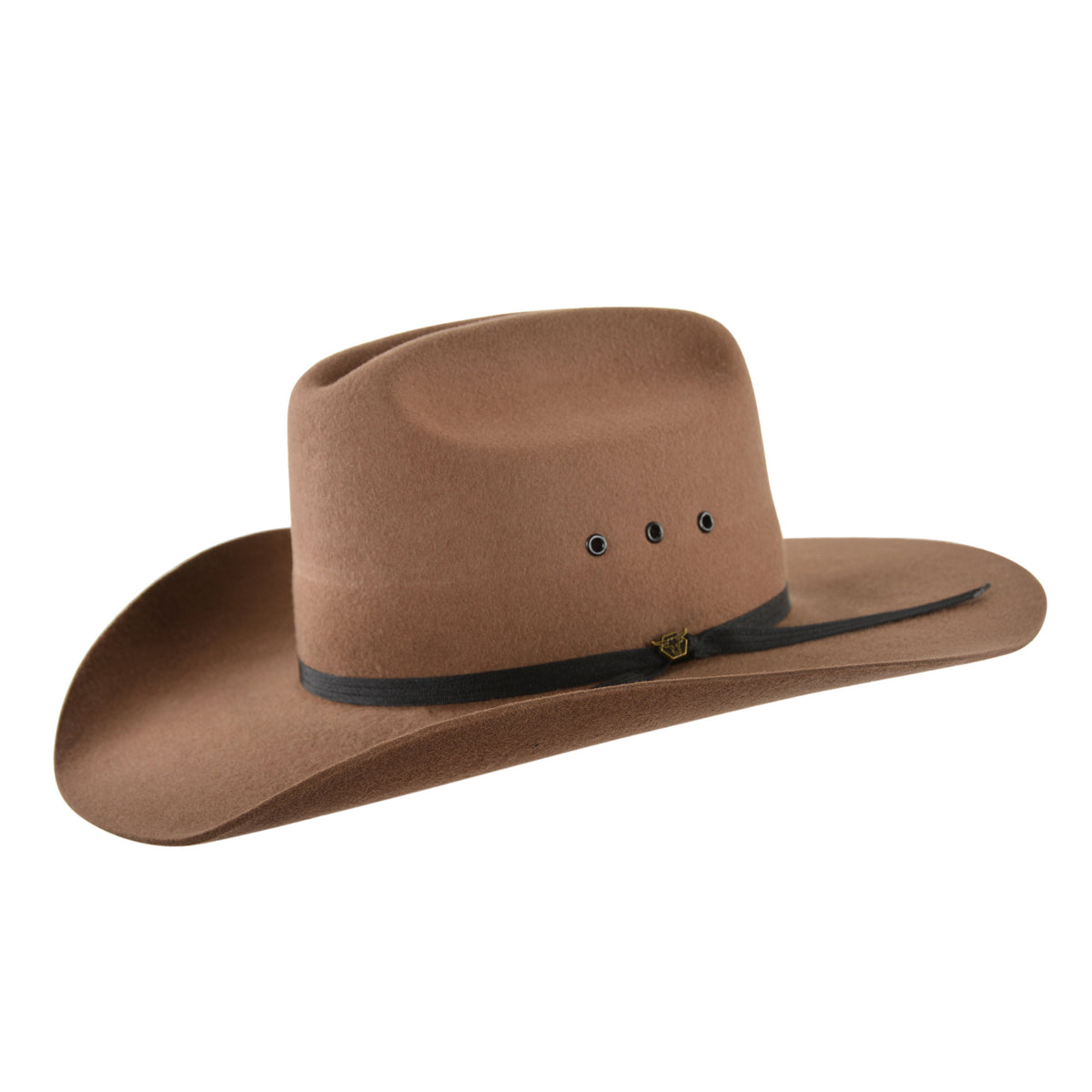 A fawn Pure Western Tornado Wool Felt Western Hat (PCP2004002) 3-4 front view on a white background.