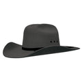 A gun metal grey Pure Western Tornado Wool Felt Western Hat (PCP2004002) 3-4 front view on a white background.