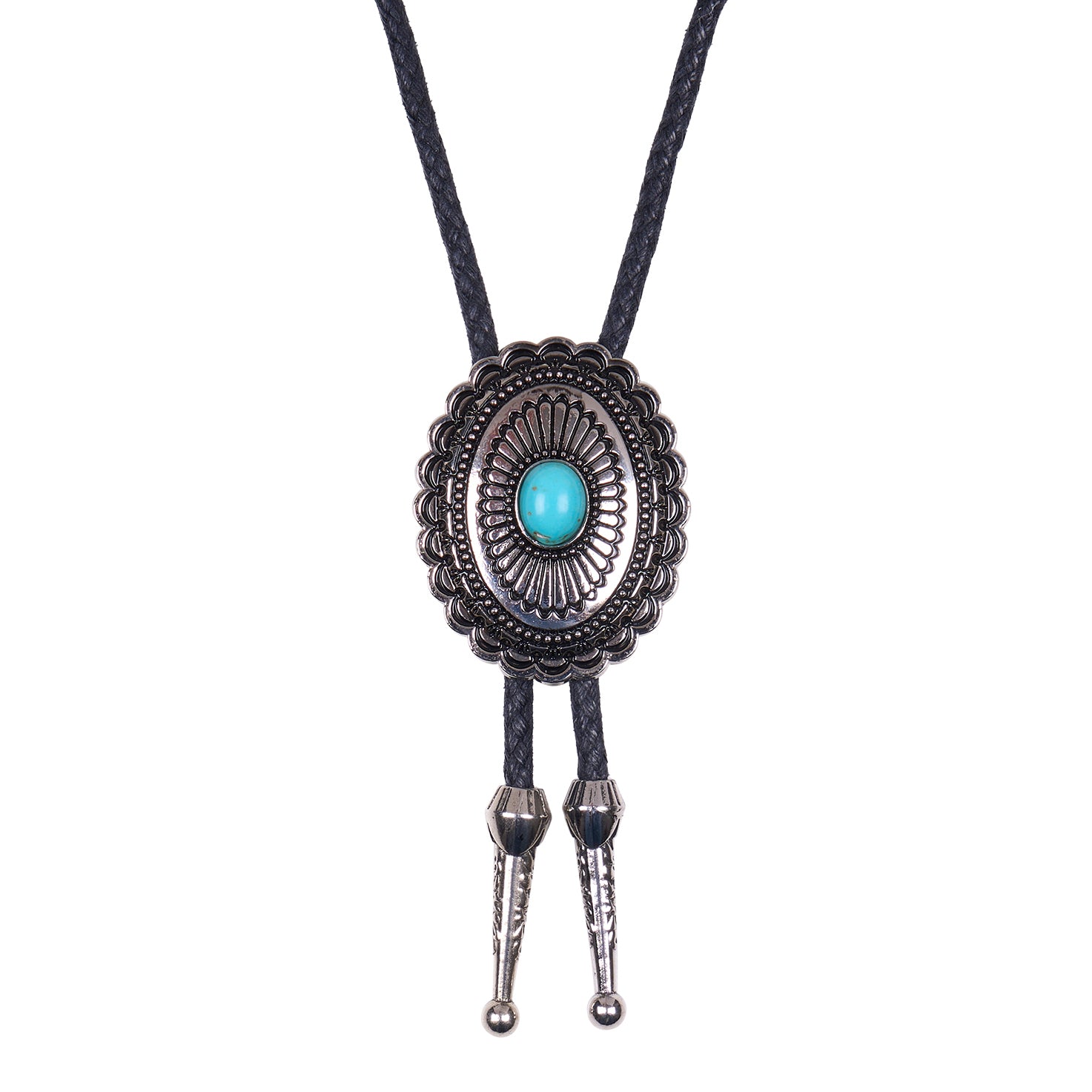 Pure Western  Turquoise Stone Bolo Tie (PCP1975BOL) Silver