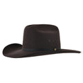 A dark brown Pure Western Tornado Wool Felt Western Hat (PCP2004002) 3-4 front view on a white background.