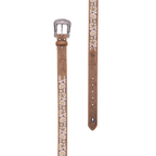 Pure Western Womens Aster Belt (P6S2912BLT) Light Tan Flat Lay Buckle and Tail