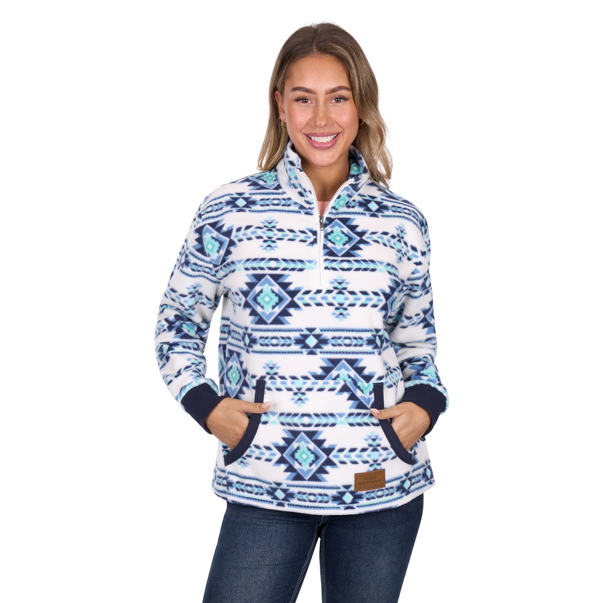 Pure Western Womens Briana 1/4 Zip Pullover Jumper (P6W2593217) Multi