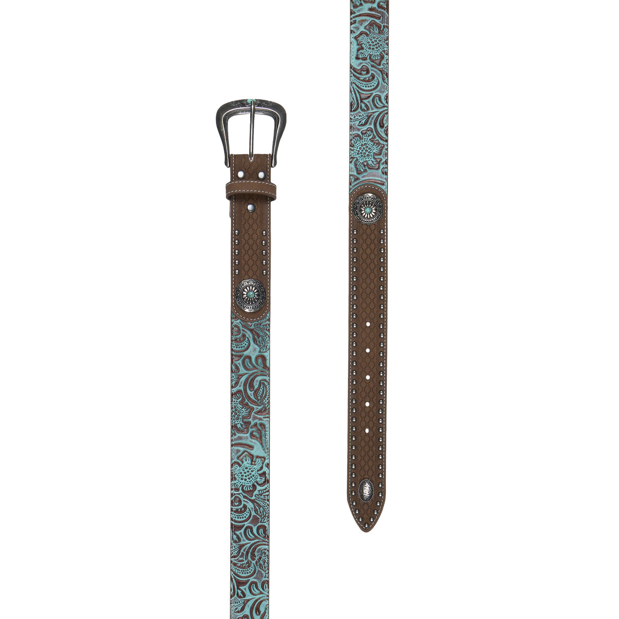 Pure Western Womens Brielle Belt (P6W2932BLT) Tan/Turquoise
