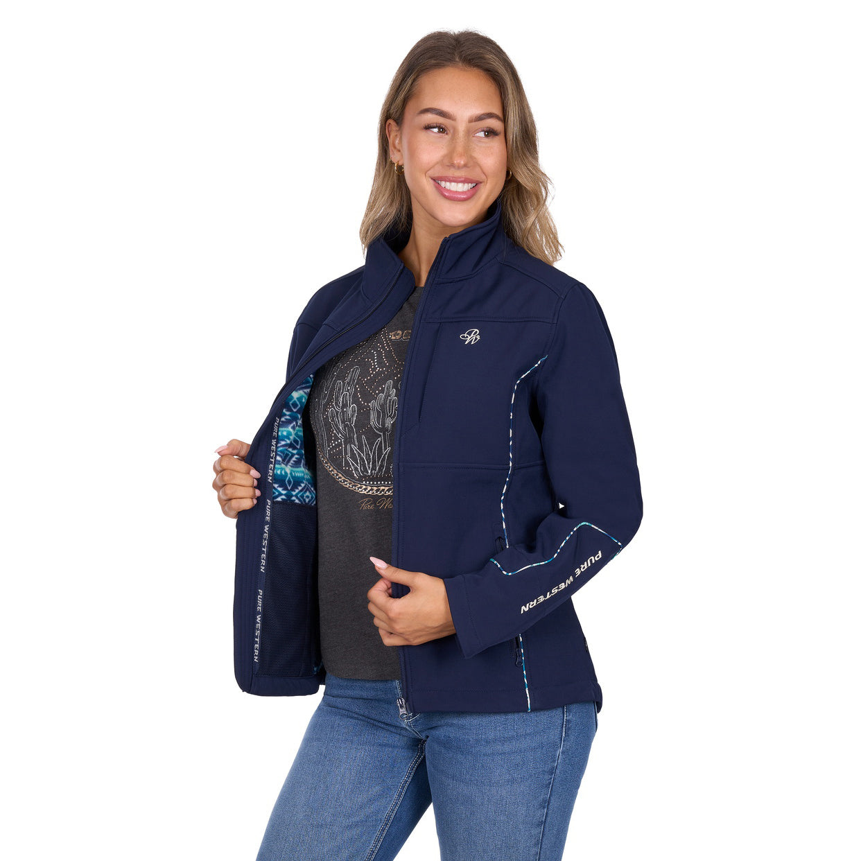 Pure Western Womens Corine Softshell Jacket (P6W2703225) Navy