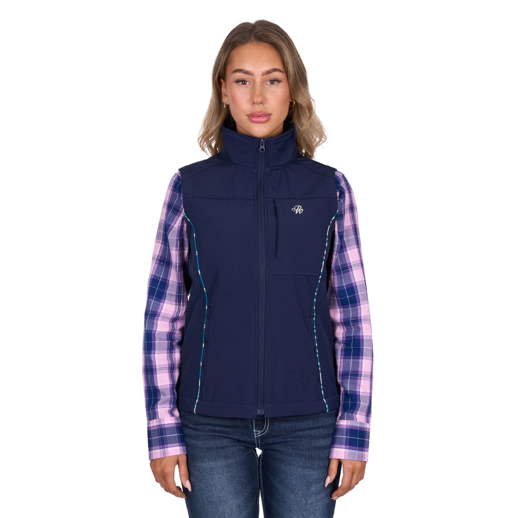Pure Western Womens Corine Softshell Vest (P6W2603226) Navy