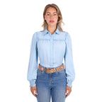 Pure Western Womens Daniela L/S Shirt (P6S2598204) Denim