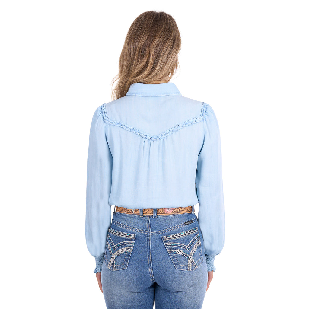 Pure Western Womens Daniela L/S Shirt (P6S2598204) Denim