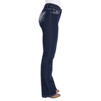 Pure Western Womens Daph Hi Rise Bootcut Jeans 34 Leg (PCP2213330) Dark Ink