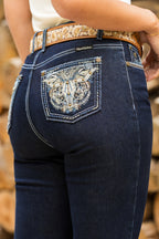 Pure Western Womens Daph Hi Rise Bootcut Jeans 34 Leg (PCP2213330) Dark Ink
