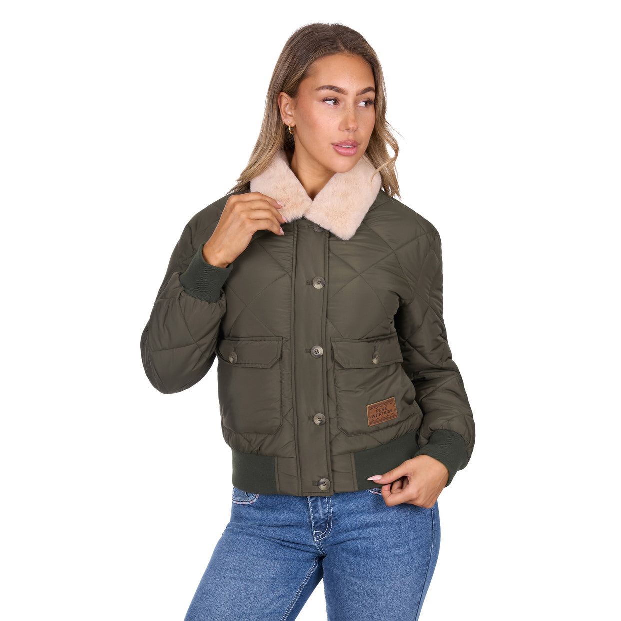 Pure Western Womens Emelia Jacket (P6W2700221) Green