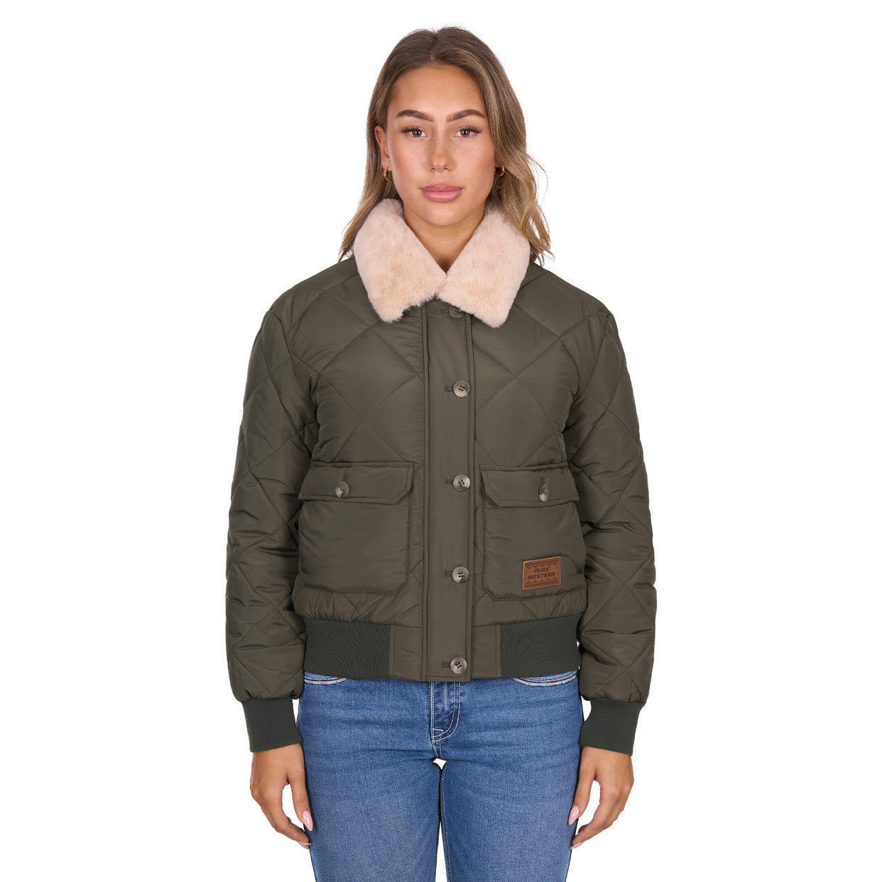 Pure Western Womens Emelia Jacket (P6W2700221) Green
