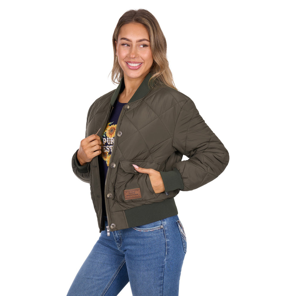 Pure Western Womens Emelia Jacket (P6W2700221) Green