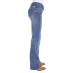 Pure Western Womens Julietta Relaxed Rider Jeans 36 Leg (P6S2210332) Summer Sky