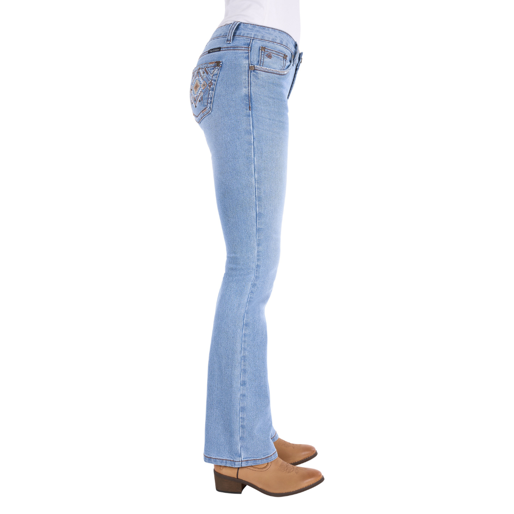 Pure Western Womens Juniper Bootcut Jeans 32 Leg (P6S2208336) Light Sky