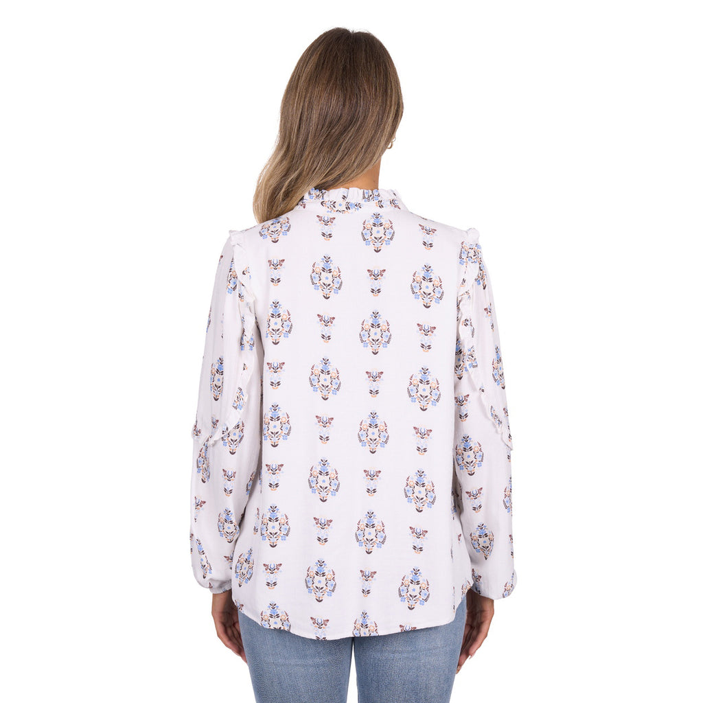 Pure Western Womens Keeley L/S Blouse (P6W2541192) Ivory