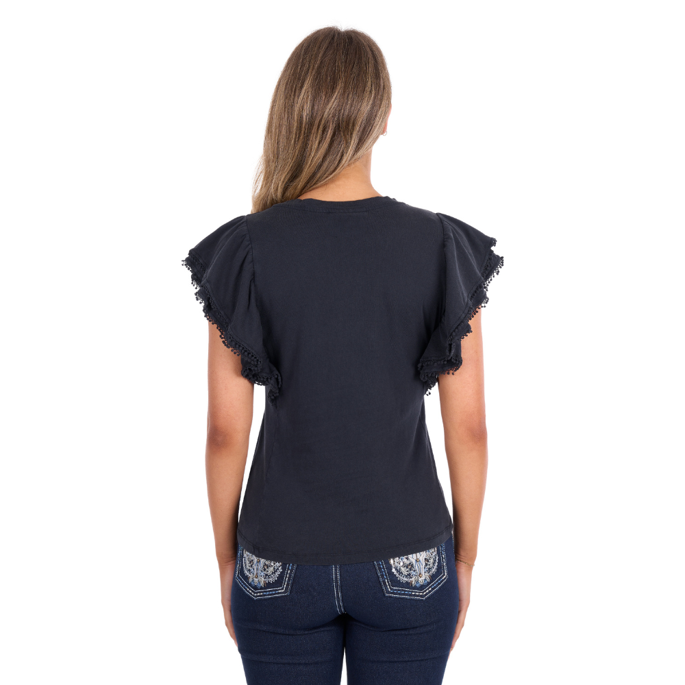 Pure Western Womens Leah S/S Tee (P6S2501266) Washed Black