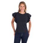 Pure Western Womens Leah S/S Tee (P6S2501266) Washed Black