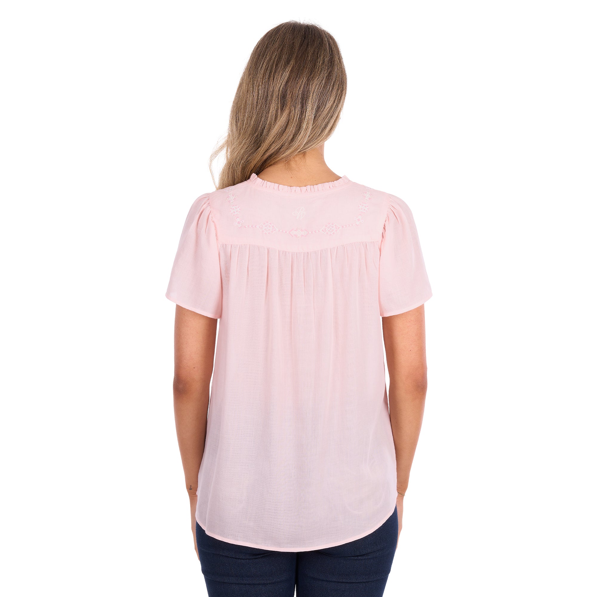 Pure Western Womens Leslie S/S Blouse (P6S2504261) Blush