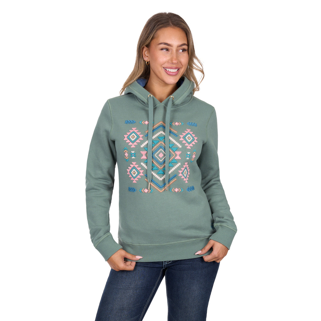 Pure Western Womens Libbie Hoodie (P6W2501213) Green