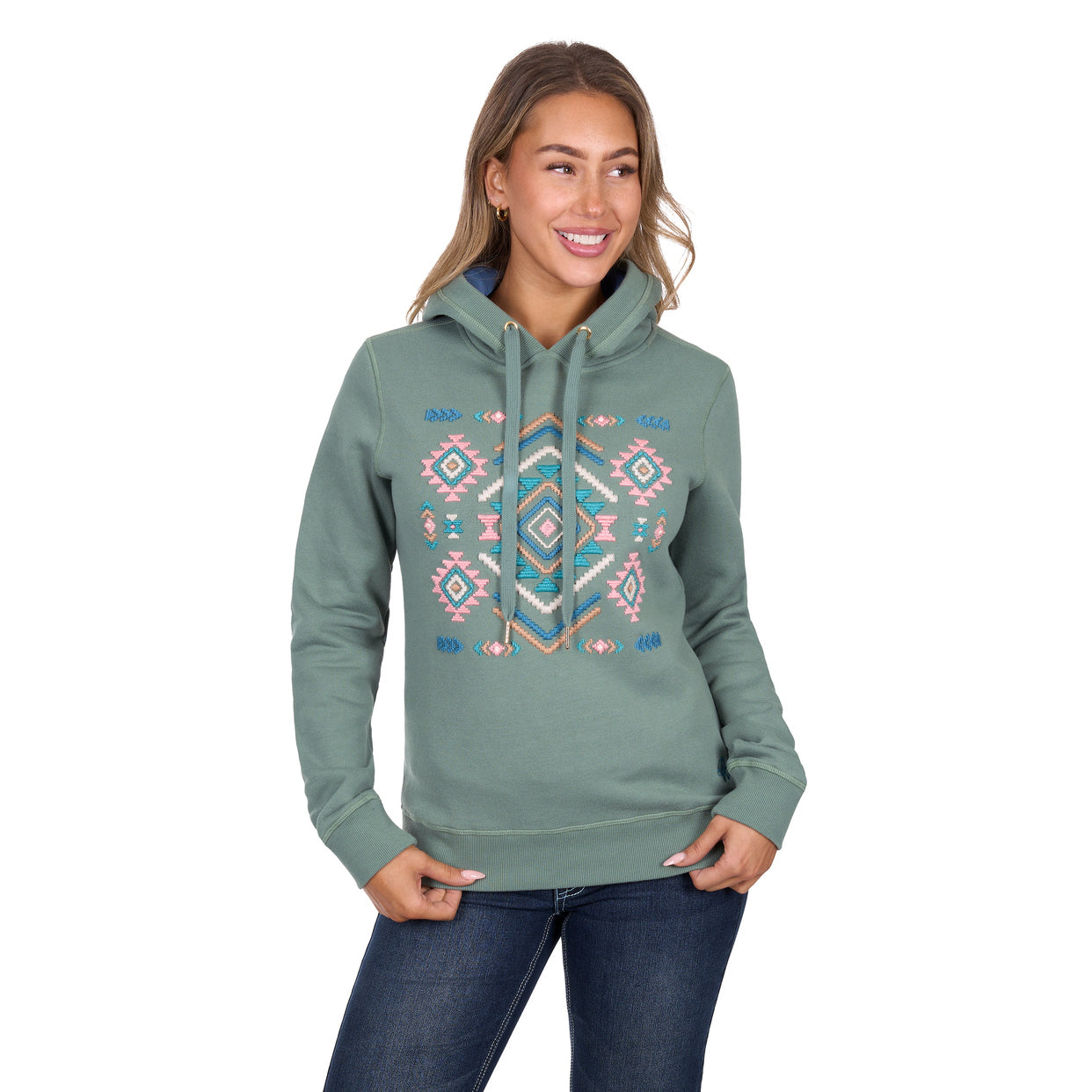 Pure Western Womens Libbie Hoodie (P6W2501213) Green