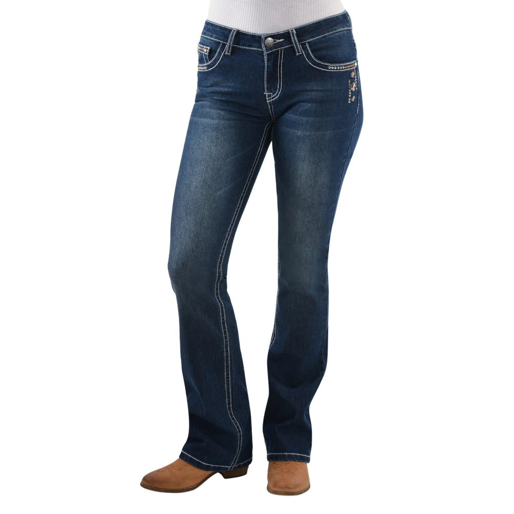 Pure Western Womens Lola Bootcut Jeans - 34 Leg (PCP2208501) Midnight