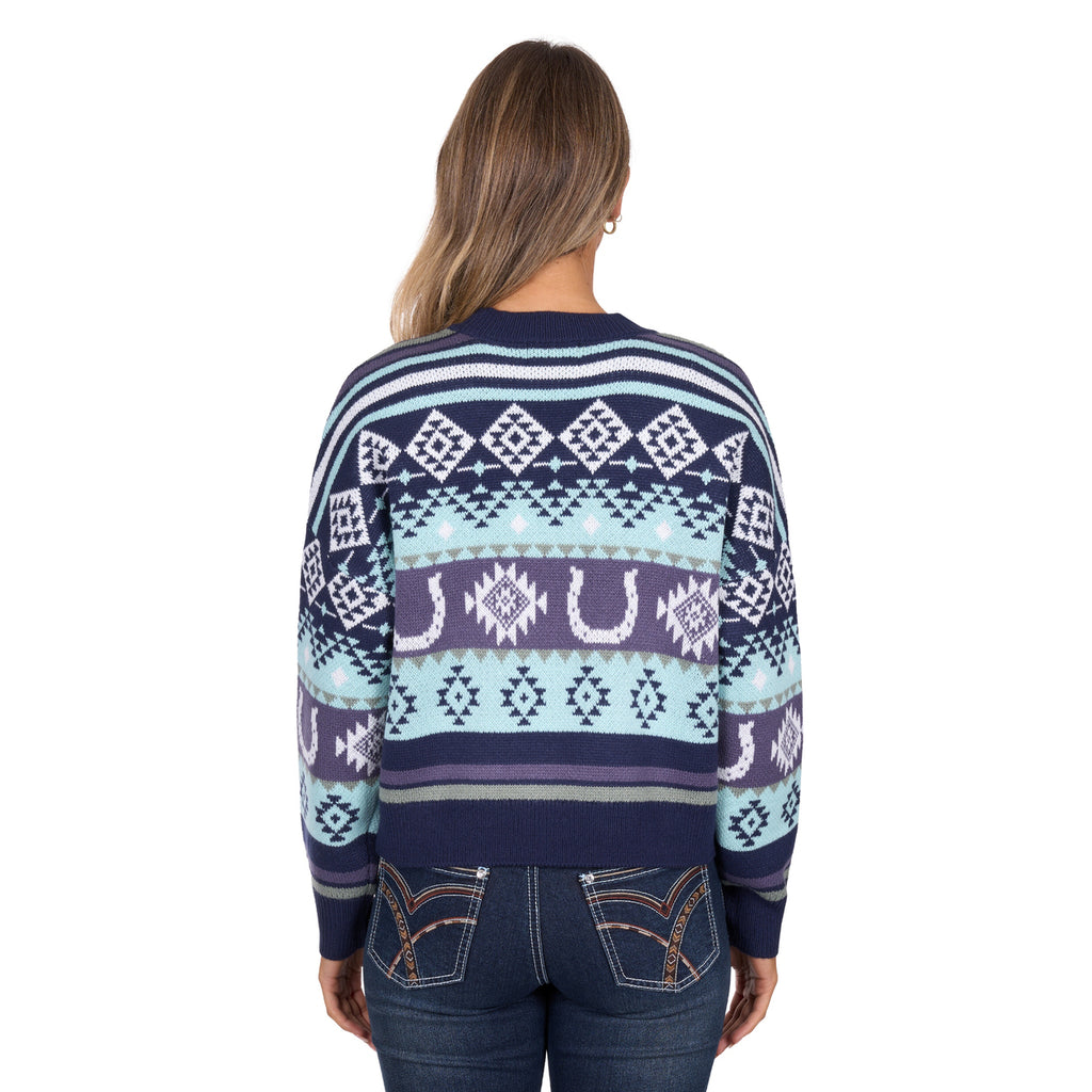 Pure Western Womens Margo Pullover Jumper (P6W2570227) Navy