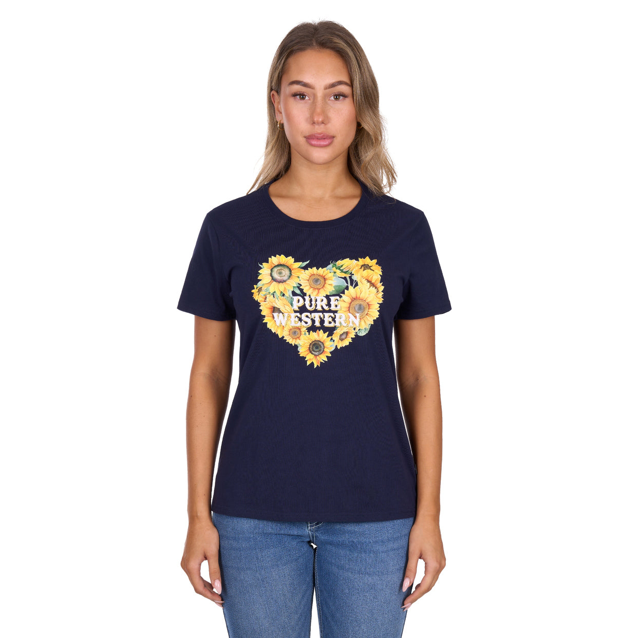 Pure Western Womens Marissa S/S Tee (P6W2598205) Navy