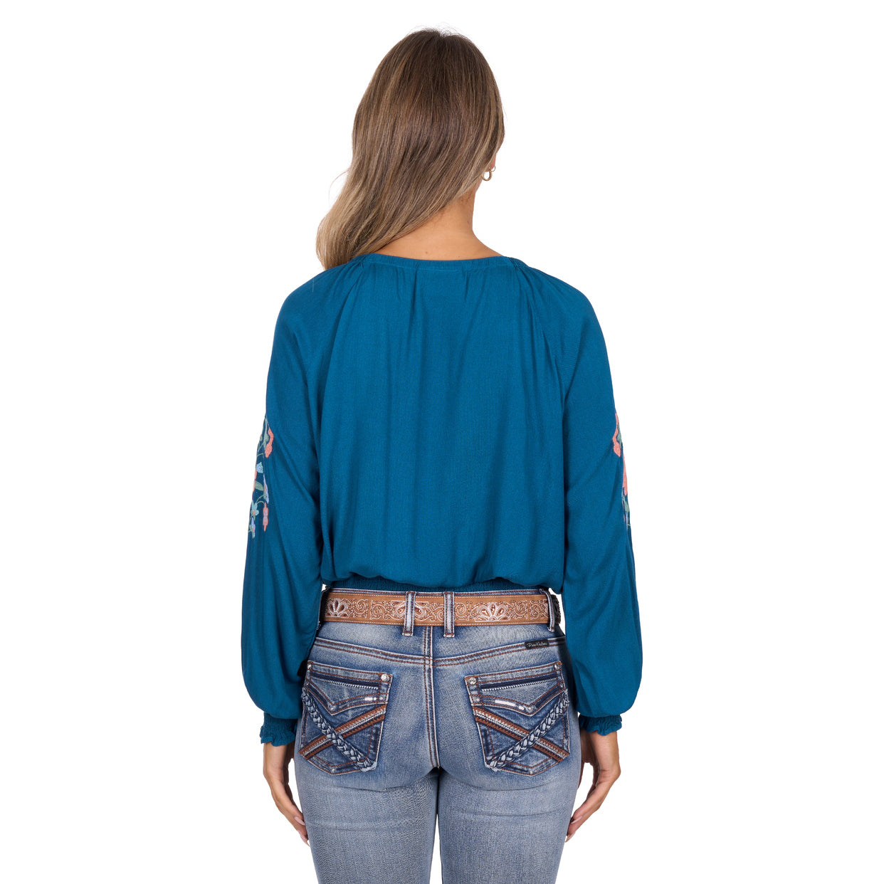 Pure Western Womens Melina L/S Blouse (P6W2543190) Turquoise