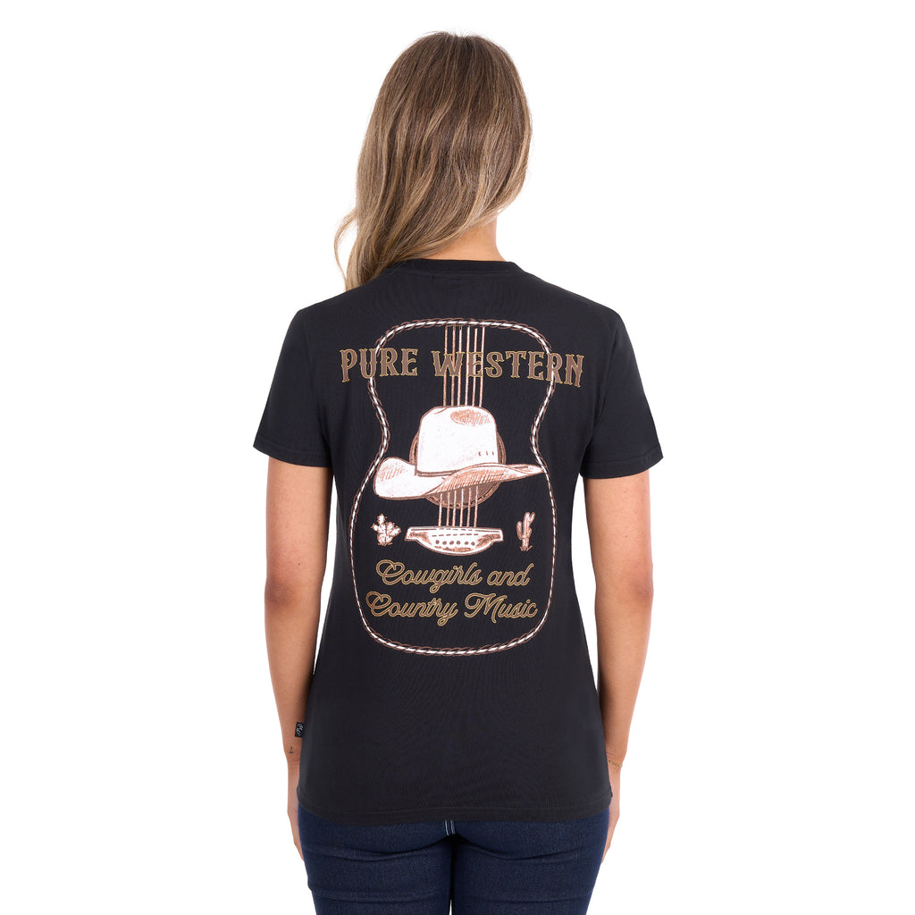 Pure Western Womens Misty S/S Tee (P6S2598282) Black