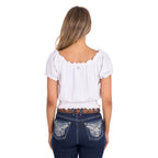 Pure Western Womens Montana S/S Blouse (P6S2510324) White