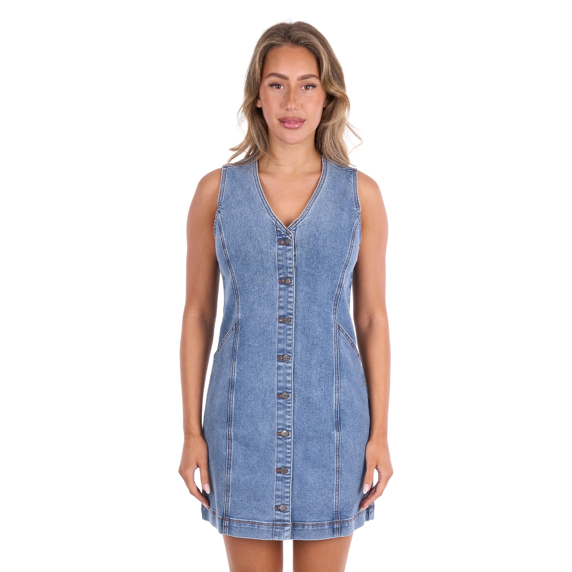 Pure Western Womens Natasha Sleeveless Dress (P6S2412268) Summer Sky