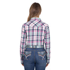 Pure Western Womens Nicola L/S Shirt (P6W2127200) Pink/Turquoise