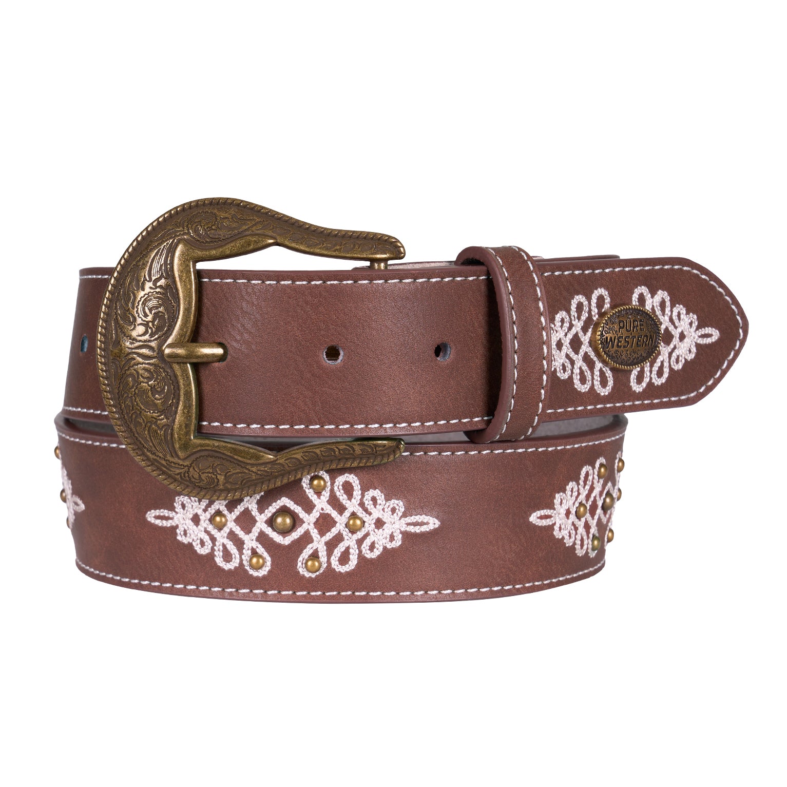 Pure Western Womens Novalee Belt (P6S2908BLT) Dark Tan