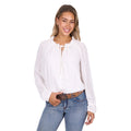 Pure Western Womens Pepper L/S Blouse (P6W2541194) White