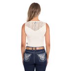 Pure Western Womens Robin Tank (P6S2502267) Cream