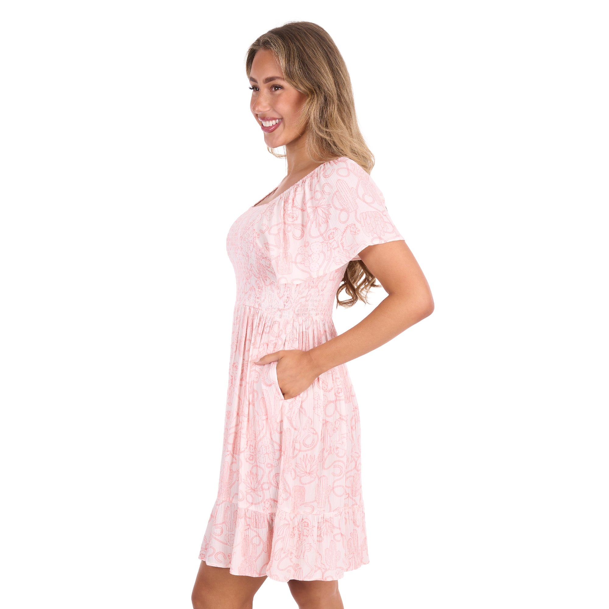 Pure Western Womens Sara S/S Dress (P6S2409270) Cream