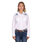 Pure Western Womens Shawna L/S Shirt (P6W2127198) Ivory
