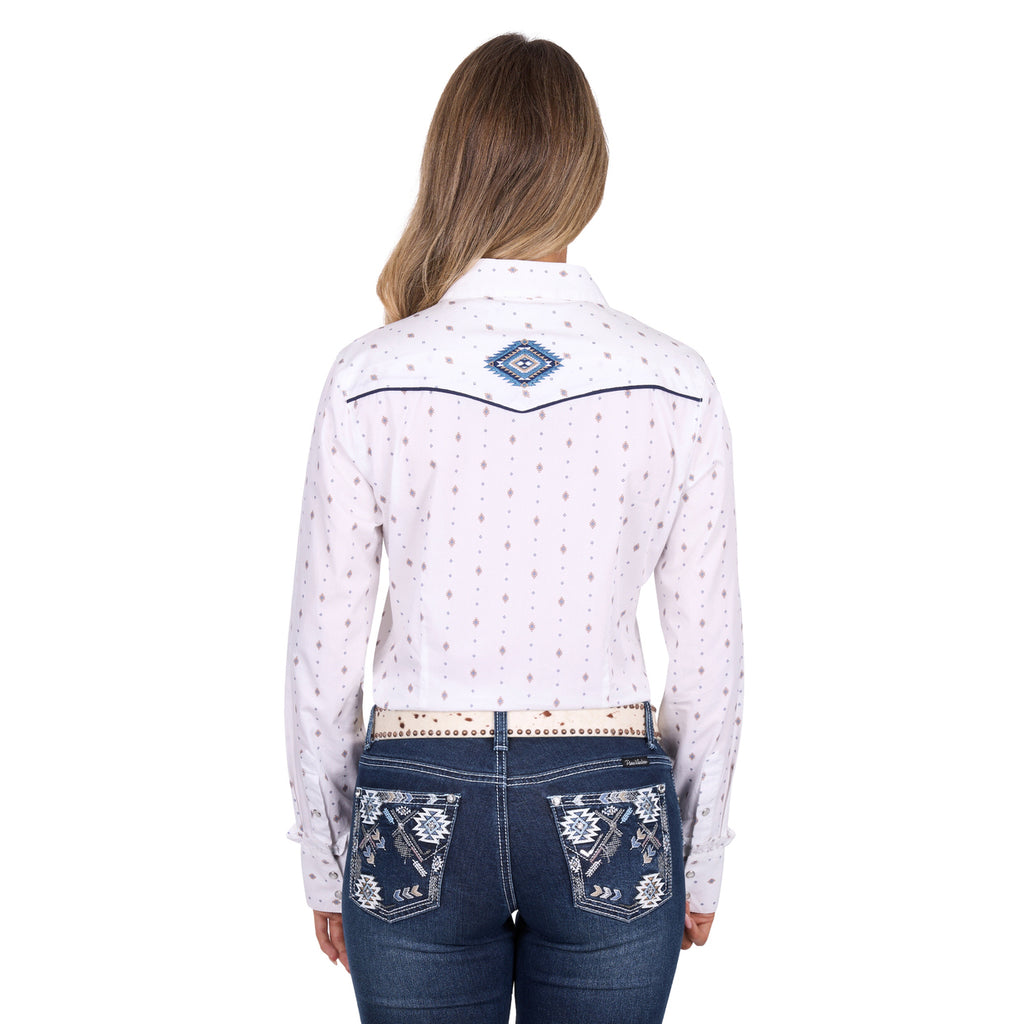 Pure Western Womens Shawna L/S Shirt (P6W2127198) Ivory