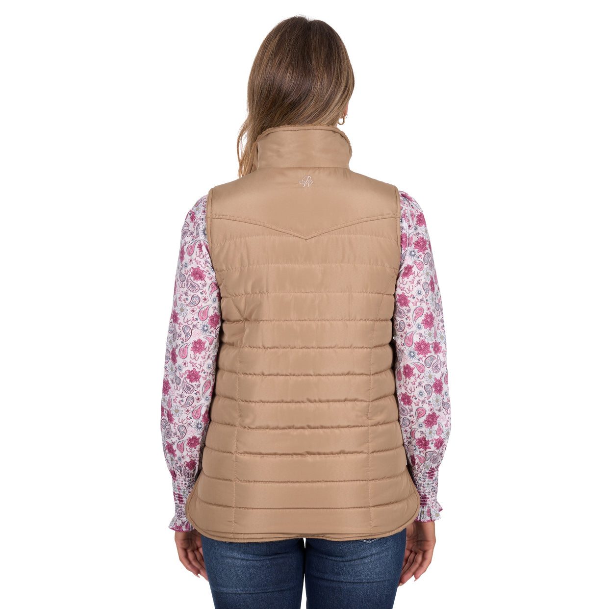 Pure Western Womens Sherri Reversible Vest (P6W2606222) Tan