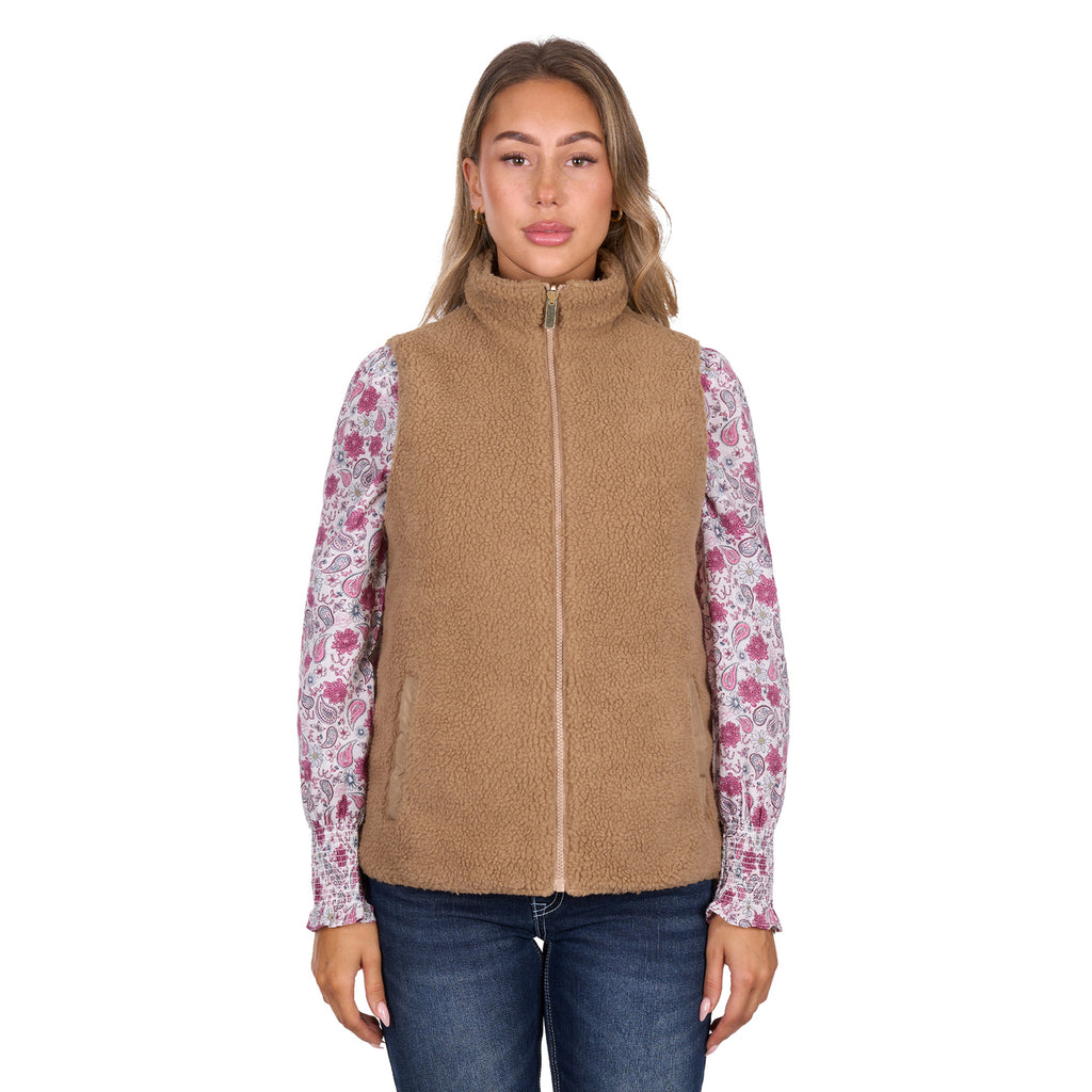 Pure Western Womens Sherri Reversible Vest (P6W2606222) Tan