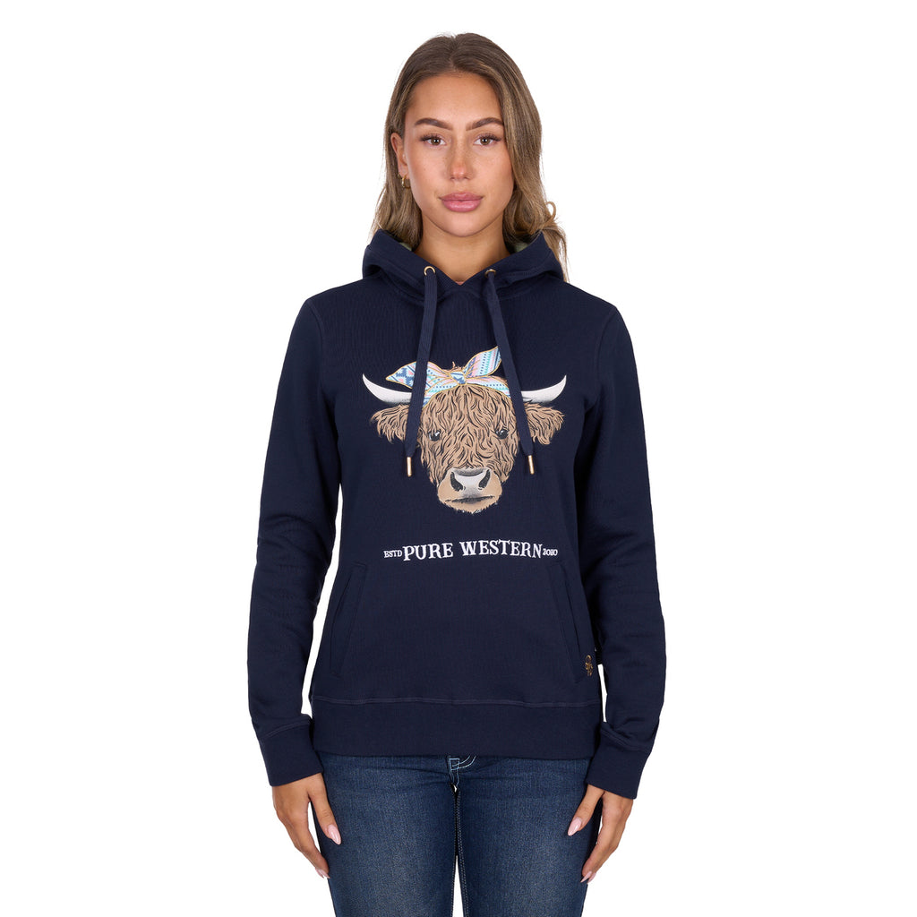 Pure Western Womens Tania Hoodie (P6W2501215) Navy