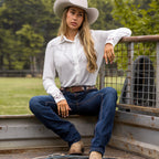 Pure Western Womens Traci L/S Shirt (P6S2126250) Cream