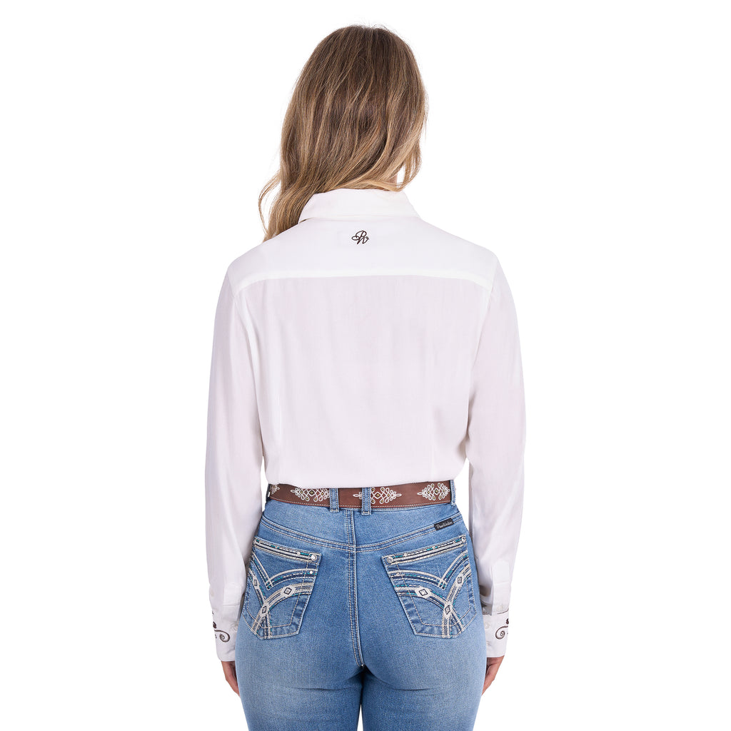 Pure Western Womens Traci L/S Shirt (P6S2126250) Cream