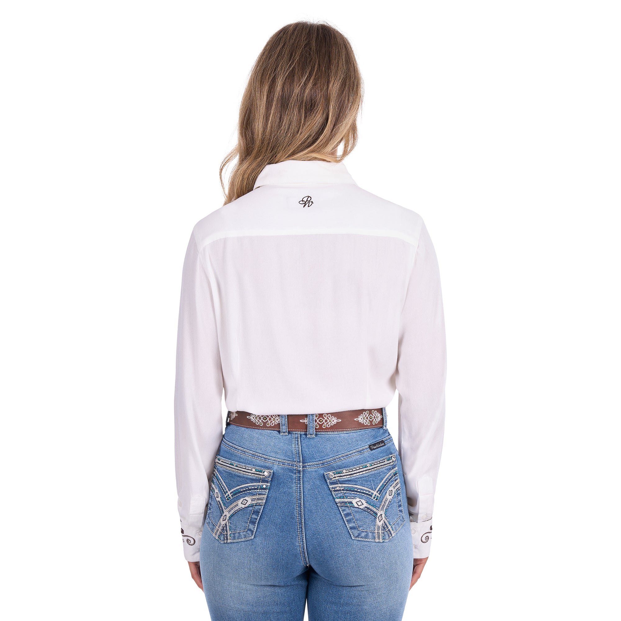Pure Western Womens Traci L/S Shirt (P6S2126250) Cream