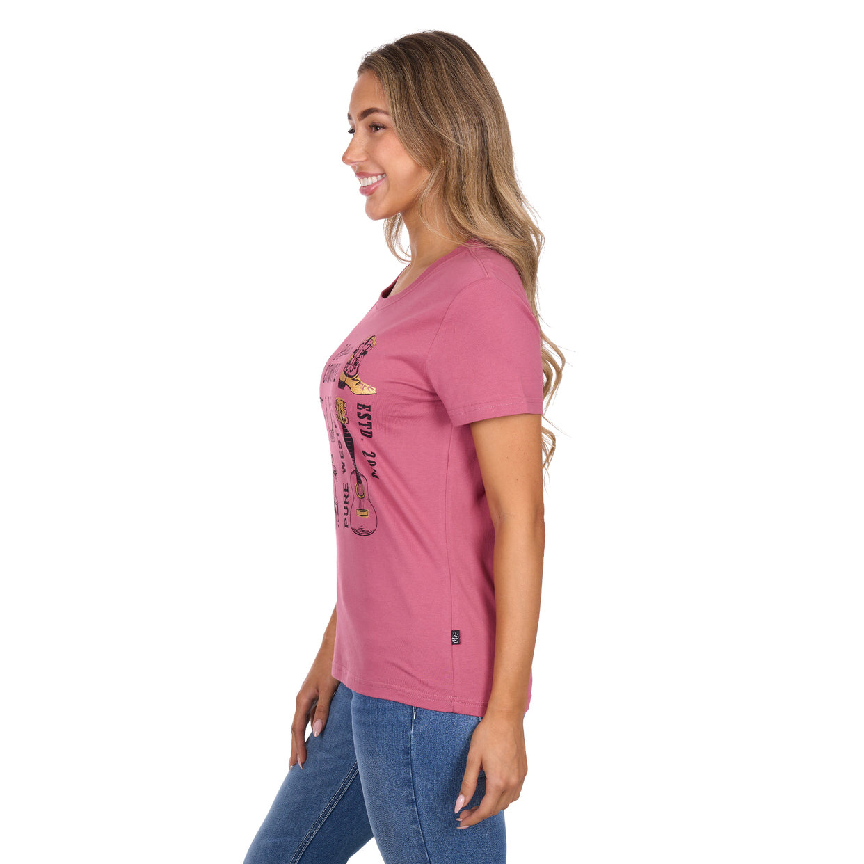 Pure Western Womens Trinity S/S Tee (P6W2598206) Raspberry